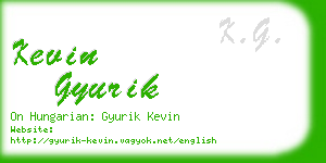 kevin gyurik business card